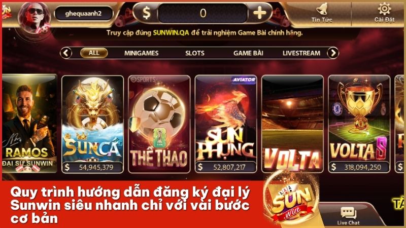 Thực hiện theo hướng dẫn đăng ký đại lý Sunwin để nhận mã đối tác ngay hôm nay