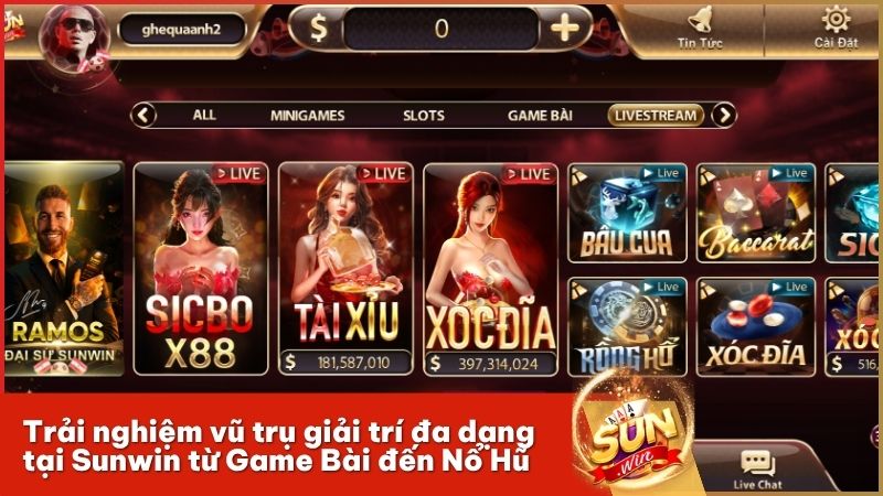 Cổng game Sunwin quy tụ những siêu phẩm nổ hũ và cá cược thể thao đỉnh cao