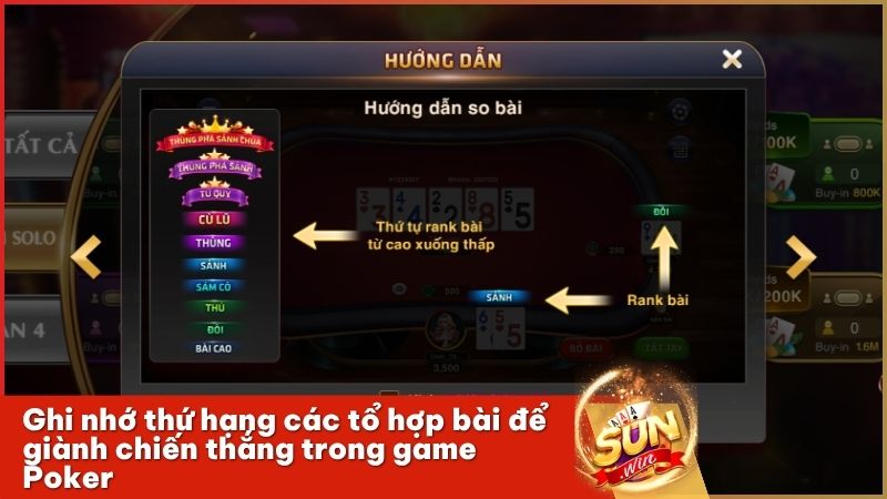 Nắm vững thứ tự tay bài từ Thùng phá sảnh chúa đến Bài cao nhất
